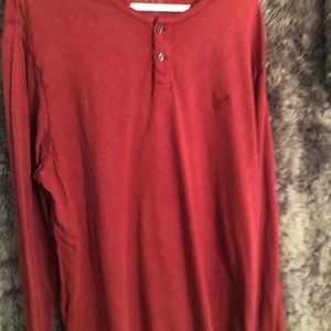 Burgundy 3 button Henley